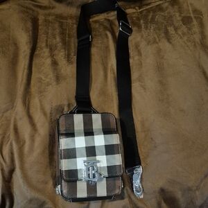 Checkered Black and Brown Men's Bag